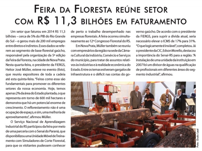Publicação da FIERGS destaca Feira da Floresta