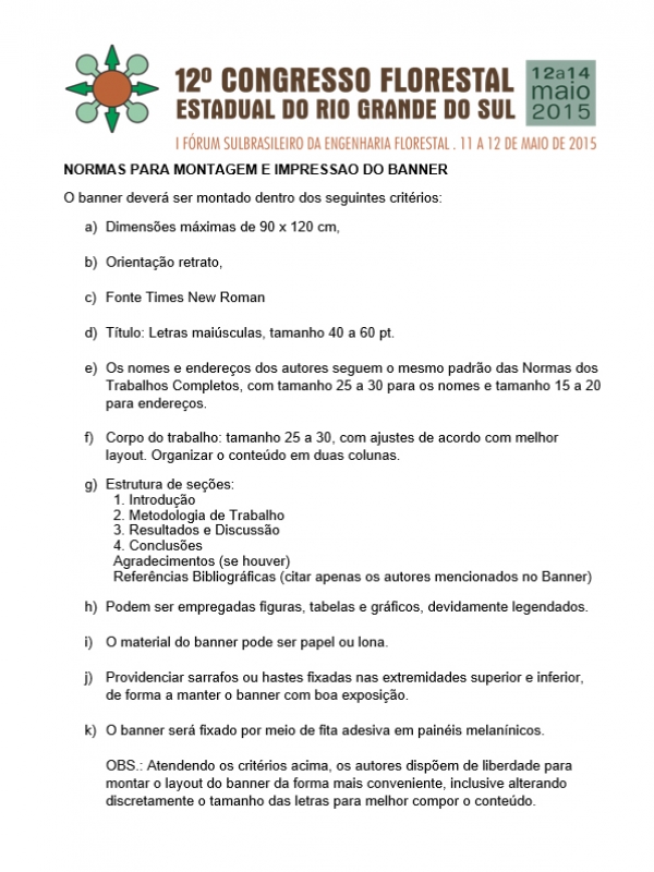 Especificação Pôster
